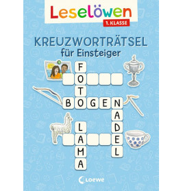 Leselöwen Kreuzworträtsel für Einsteiger - 1. Klasse (Himmelblau)