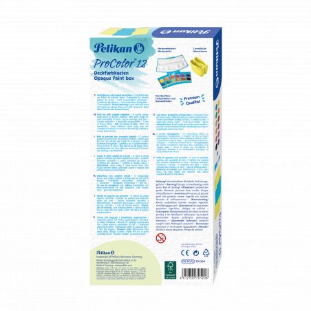 Deckfarbkasten 735 ProColor 12 türkis/gelb