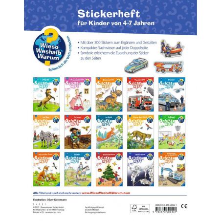 Wieso? Weshalb? Warum? Stickerheft: Einsatzfahrzeuge