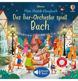 Tiere spielen Instrumente unter Sternen deutscher Titel: Das Tier-Orchester spielt Bach.