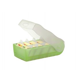 KARTEIBOX CROCO A7, transluzent grün