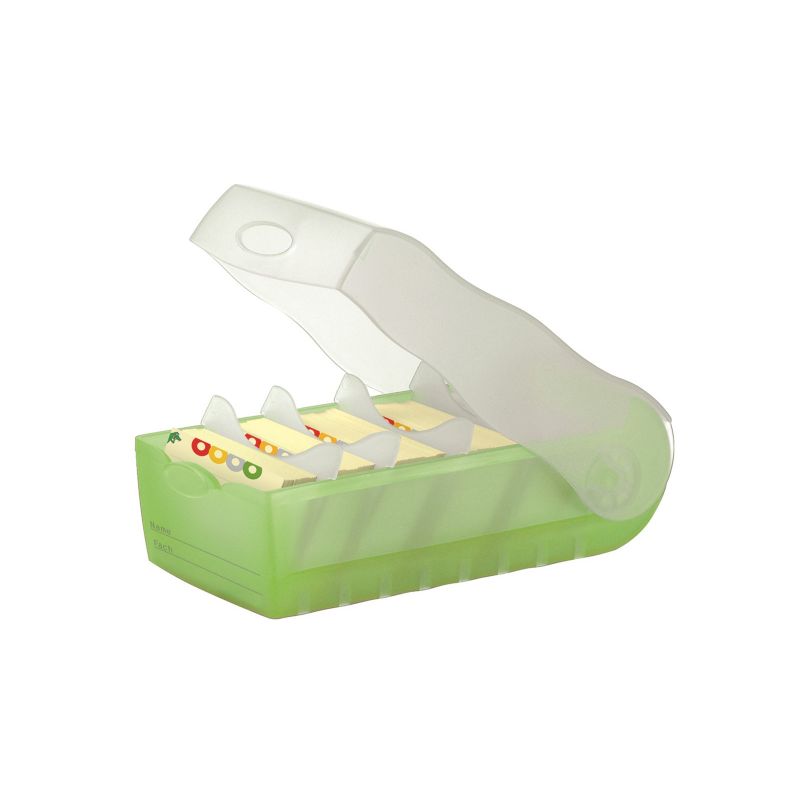 KARTEIBOX CROCO A7, transluzent grün