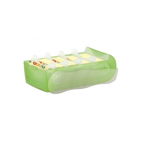 KARTEIBOX CROCO A7, transluzent grün