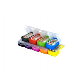 KARTEIBOX CROCO A7, transluzent blau