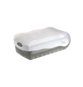Karteibox Croco A7, transluzent grau