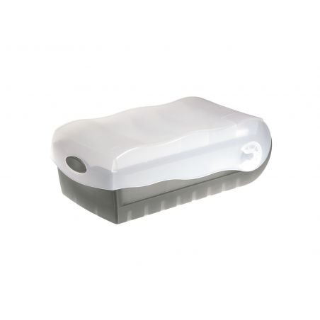 Karteibox Croco A7, transluzent grau