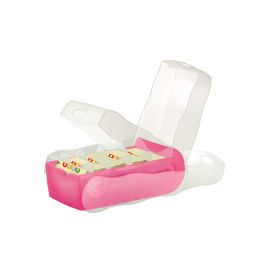 Karteibox Croco A7, transluzent pink