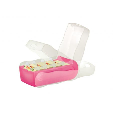 Karteibox Croco A7, transluzent pink Karteibox Croco A7, transluzent pink