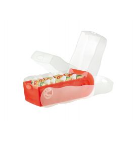 Karteibox Croco A7, transluzent rot
