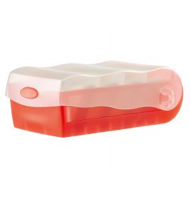 Karteibox Croco A7, transluzent rot