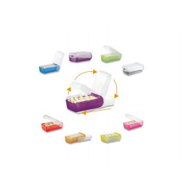 Karteibox Croco A7, transluzent rot