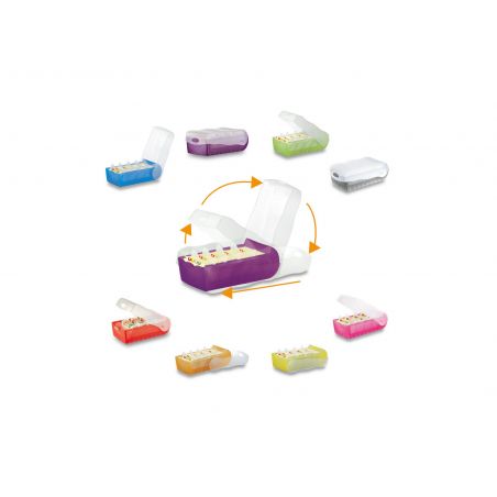 Karteibox Croco A7, transluzent rot