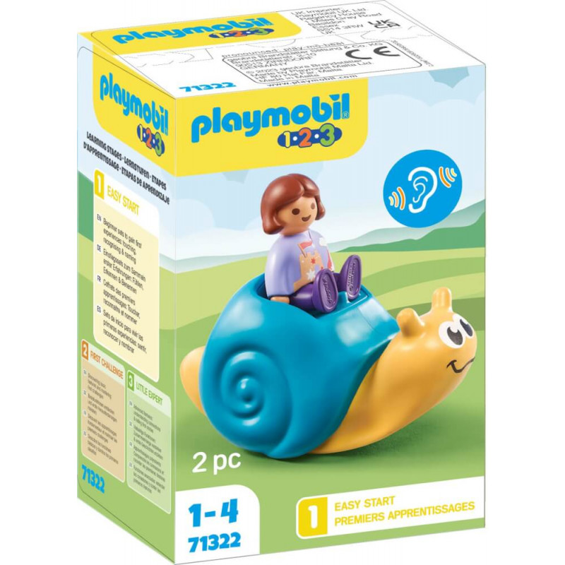 PLAYMOBIL 71322 1.2.3: Schaukelschnecke mit Rasselfunktion