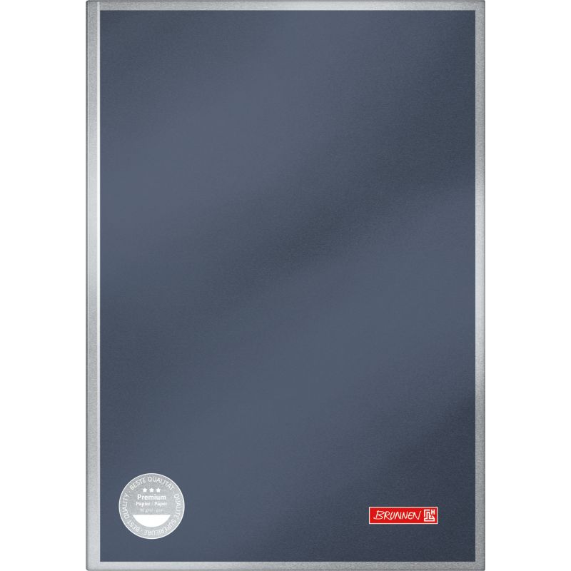 Notizbuch A4 unl. Pr Metall lic anthrazit