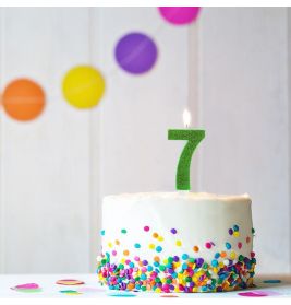 BIRTHDAY FUN Zahlenkerze Glitter 7