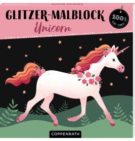 Glitzer-Malblock - Unicorn (100% selbst gemacht)