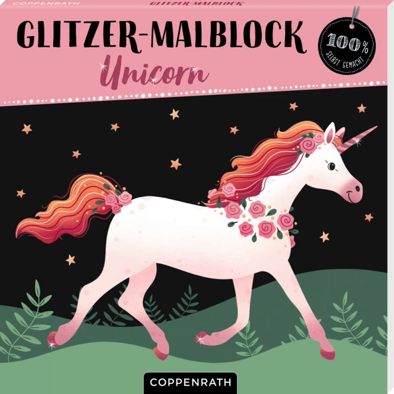 Glitzer-Malblock - Unicorn (100% selbst gemacht) Glitzer-Malblock - Unicorn (100% selbst gemacht)