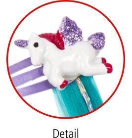 Haarclips mit Glitzersträhnen - Einhorn-Paradies