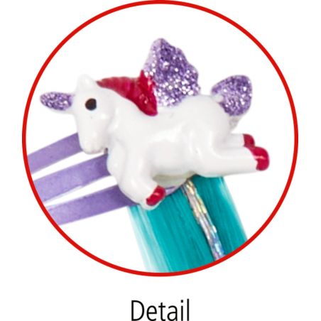 Haarclips mit Glitzersträhnen - Einhorn-Paradies
