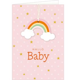 Grußkarten zur Geburt - Hallo Baby, sortiert (1 Stück)