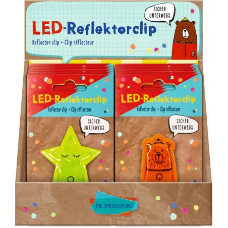 LED-Reflektorclip - Bunte Geschenke LED-Reflektorclip - Bunte Geschenke