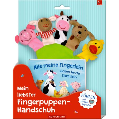 Fingerpuppen-Hand.-Set: Alle meine Fingerlein... (fühlen&b.)