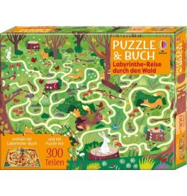Puzzle & Buch: Labyrinthe-Reise Wald