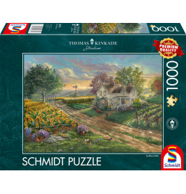 Puzzle Thomas Kinkade Sonnenblumenfelder 1000Teile