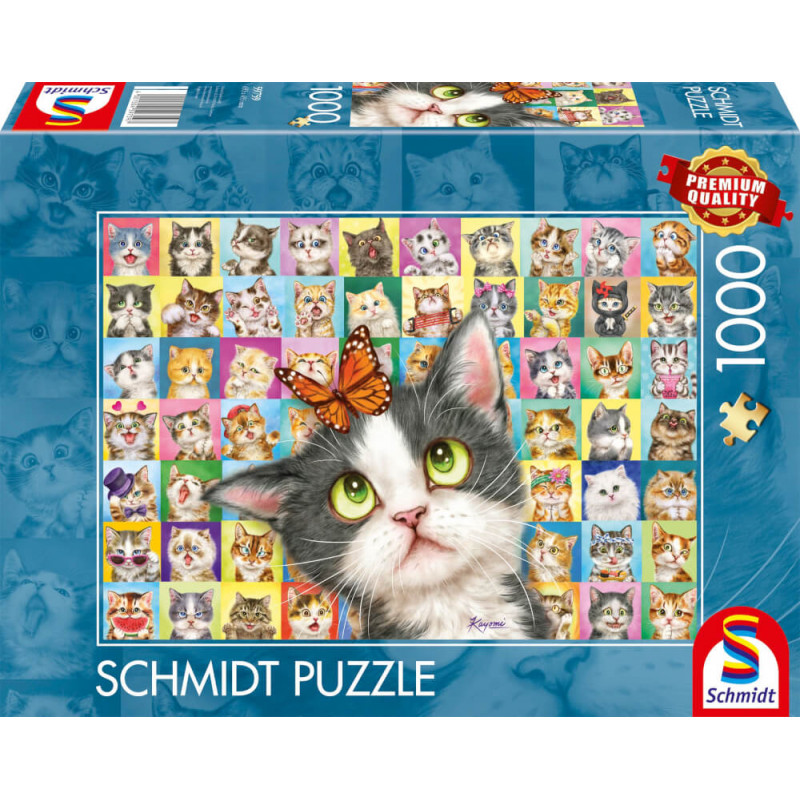 Puzzle Katzen-Mimik  1000Teile