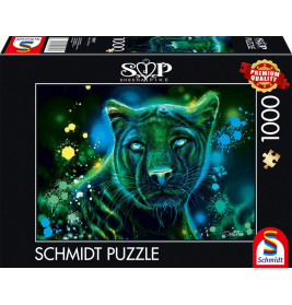 Puzzle Sheena Pike Neon Blau-grüner Panther 1000Teile