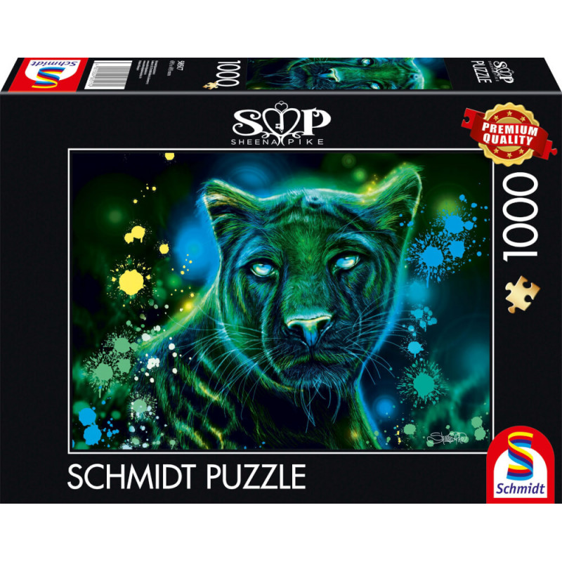 Puzzle Sheena Pike Neon Blau-grüner Panther 1000Teile