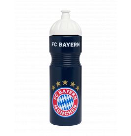 FC Bayern Trinkflasche schwarz mit weißem Deckel