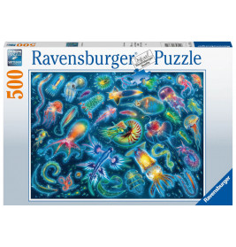 Ravensburger Puzzle 17375 Farbenfrohe Quallen - 500 Teile Puzzle für Erwachsene und Kinder ab 12 Jah