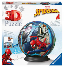 Ravensburger 3D Puzzle 11563 - Puzzle-Ball Spiderman - 72 Teile - Puzzle-Ball für Erwachsene und Kin