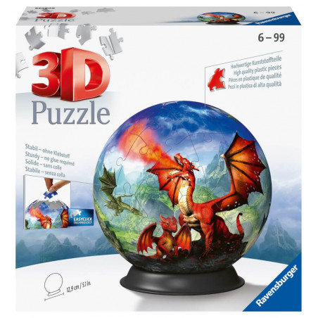 Ravensburger 3D Puzzle 11565 - Puzzle-Ball Mystische Drachen - 72 Teile - Puzzle-Ball für Erwachsene