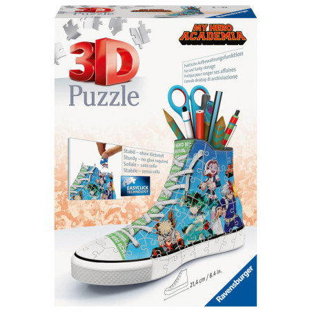 Ravensburger 3D Puzzle 11567 Sneaker My Hero Academia - Praktischer Stiftehalter - 108 Teile - Schre