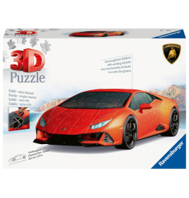 Ravensburger 3D Puzzle 11571 Lamborghini Huracán EVO - Arancio - 108 Teile - Das berühmte Fahrzeug a