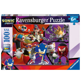 Ravensburger Kinderpuzzle 13383 - Nichts kann Sonic aufhalten - 100 Teile XXL Sonic Prime Puzzle für