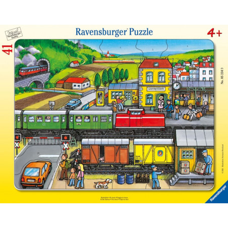 Ravensburger Kinderpuzzle - 05234 Bahnfahrt - 30-48 Teile Rahmenpuzzle für Kinder ab 4 Jahren