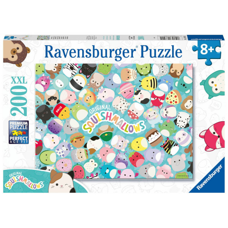 Ravensburger Kinderpuzzle 13392 - Mallow Days - 200 Teile Squishmallows Puzzle für Kinder ab 8 Jahre