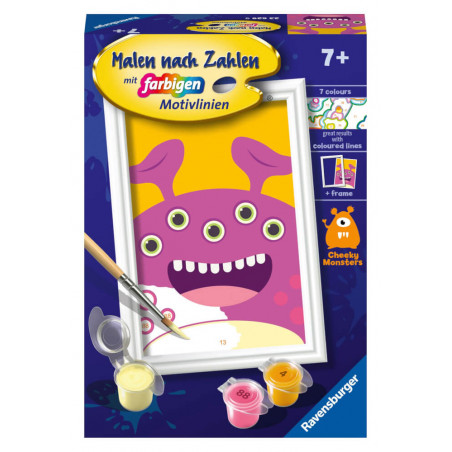 Ravensburger Malen nach Zahlen 23629 - Lila Monster - Kinder ab 7 Jahren