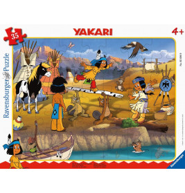 Ravensburger Kinderpuzzle 05698 - Mit Freunden im Freien spielen - 30-48 Teile Yakari Rahmenpuzzle f