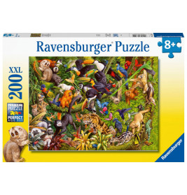 Ravensburger Kinderpuzzle - 13351 Bunter Dschungel - 200 Teile Puzzle für Kinder ab 8 Jahren