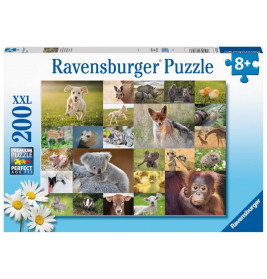 Ravensburger Kinderpuzzle - 13353 Süße Tierbabys - 200 Teile Puzzle für Kinder ab 8 Jahren