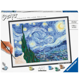 Ravensburger CreArt - Malen nach Zahlen 23518 – ART Collection: Starry Night (Van Gogh) – ab 14 Jahr