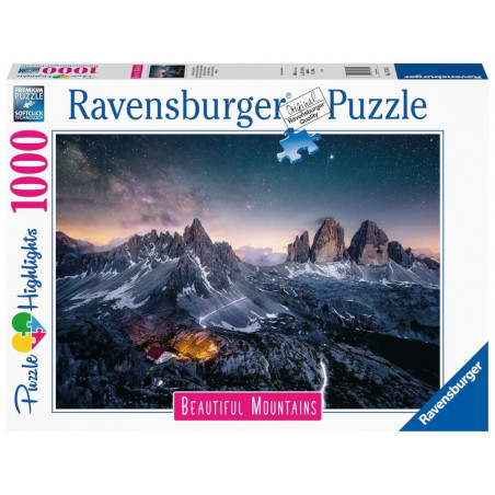 Ravensburger Puzzle 17318 - Drei Zinnen, Dolomiten - 1000 Teile Puzzle, Beautiful Mountains Kollekti