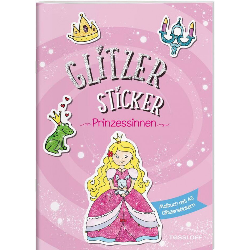 Glitzer Sticker Malbuch. Prinzessinnen