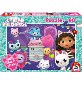 Puzzle Gabby's Dollhouse Geburtstagsfeier im Puppenhaus 60Teile