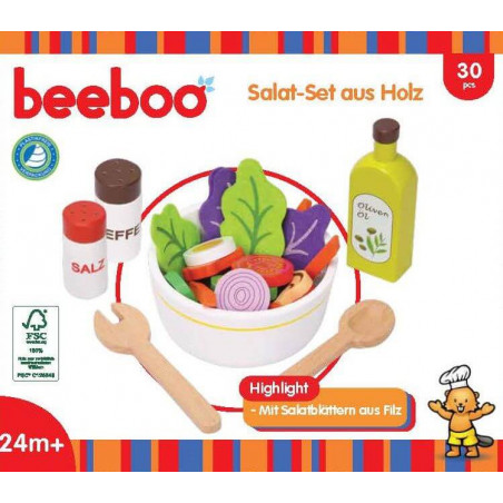 Beeboo Kitchen Salat-Set aus Holz, 30 Teile