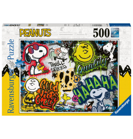 Ravensburger Puzzle 17538 - Peanuts Graffiti - 500 Teile Snoopy Puzzle für Erwachsene und Kinder ab